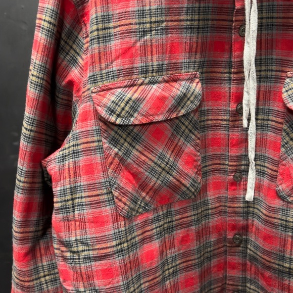 Vintage Oakley Flannel Lined Shirt with Hood - Picture 3 of 14